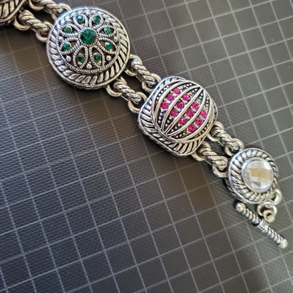 Ginger Snap/Interchangeable Button SNAP Bracelet with extender - Picture 4 of 5